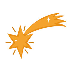 Obraz premium gold star bright ornament icon