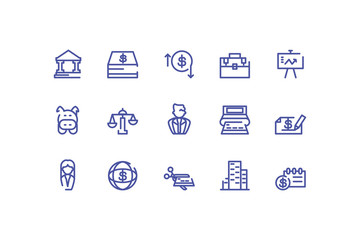 set of icons electronic commerce on white background