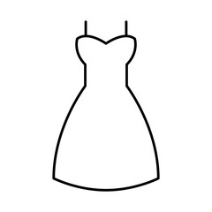 female dress clothes isolated icon