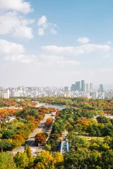 Foto op Canvas Pyeonghwa park and Seoul city panorama view from Sky park at autumn in Seoul, Korea © Sanga