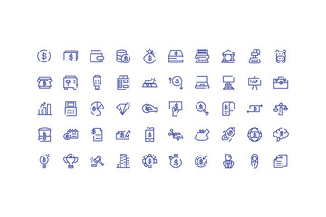 set of icons electronic commerce on white background