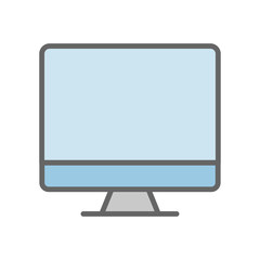 Monitor icon vector on white background