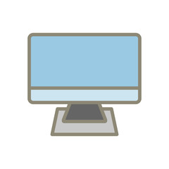 Monitor icon vector on white background