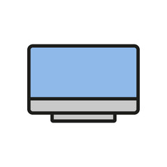 Monitor icon vector on white background