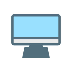 Monitor icon vector on white background