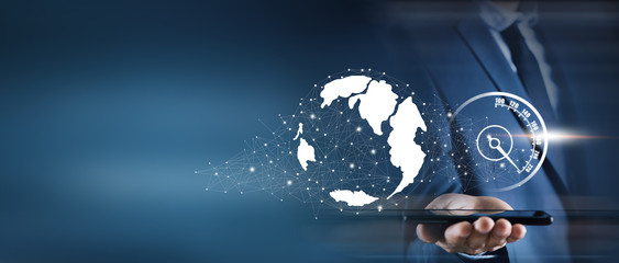 sharp acceleration of internet speed.