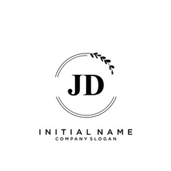 Letter JD Beauty Logo Template Vector