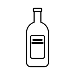 wine bottle drink isolated icon