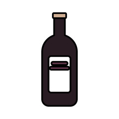wine bottle drink isolated icon