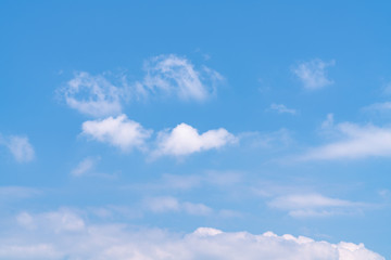 White cloud and blue sky background