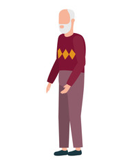 cute old man comic character
