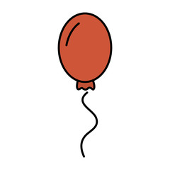 balloon helium floating isolated icon