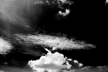 sky with black and white cloud textured background