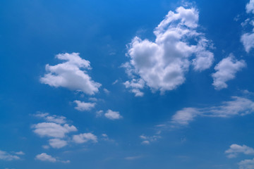 White cloud and blue sky background