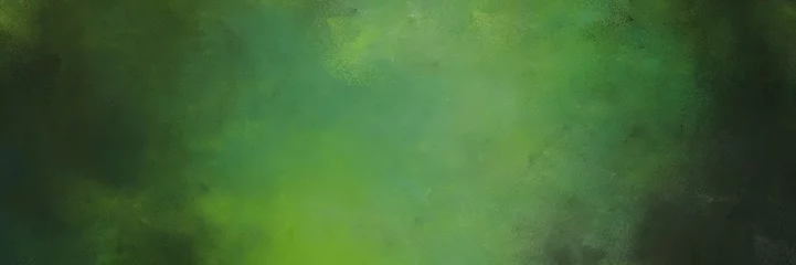 Foto op Plexiglas abstract schilderij achtergrondstructuur met donkere olijfgroene, matige groene en zeer donkergroene kleuren en ruimte voor tekst of afbeelding. kan worden gebruikt als koptekst of banner © Eigens