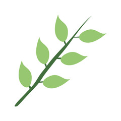 branch with leafs plant icon