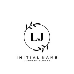 Letter LJ Beauty Logo Template Vector