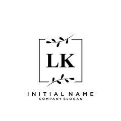 Letter LK Beauty Logo Template Vector