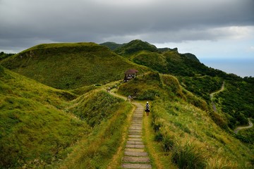 Climbing the mountain trails in New Taipei City, Taiwan