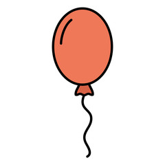 balloon helium floating isolated icon