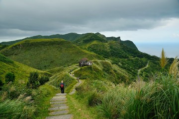 Climbing the mountain trails in New Taipei City, Taiwan