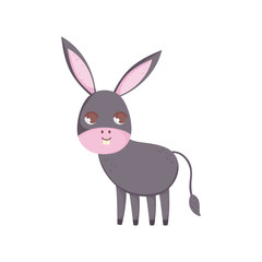 donkey animal cartoon icon on white background