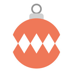 merry christmas ball isolated icon