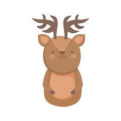 cute reindeer cartoon character animal