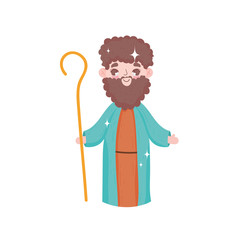 joseph character stars manger nativity, merry christmas