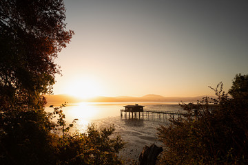 Sunrise at a Pier in Point Reyes