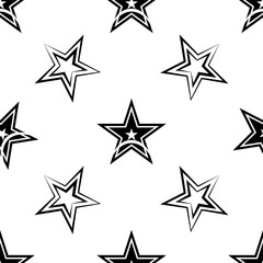 Star Icon Seamless Pattern, Star Shape Icon