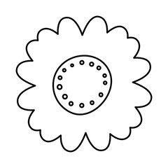 beautiful flower garden isolated icon