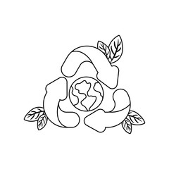 renewable energy symbol on white background