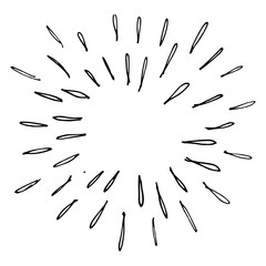 Obraz premium doodle design element, starburst, firework, sunburst, explosion for concept design.