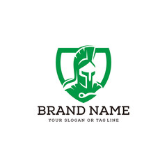 creative logo design concept spartan vector template