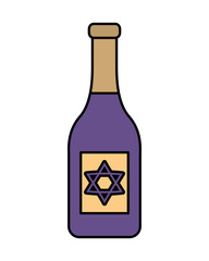 happy hanukkah celebration wine bottle