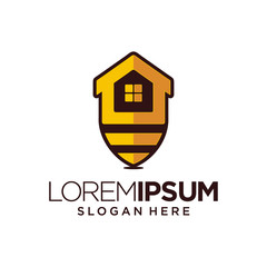 bee real estate home building logo