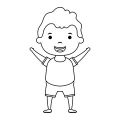 cute little boy comic character