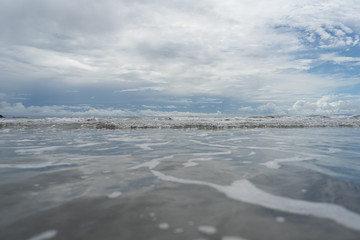 Beautiful close up view of the beach, reef and ocean in Costa Rica