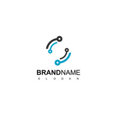 Technology Logo Design Vector