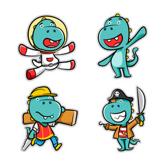 Collection of Dino Cartoon Action