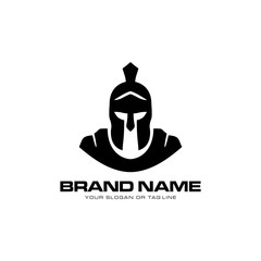 creative logo design concept warrior vector template