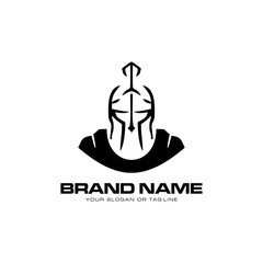 Obraz premium creative logo design concept warrior vector template