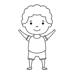cute little boy comic character