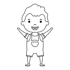 cute little boy comic character