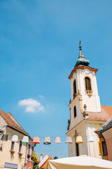 Blagovestenska church at Szentendre medieval old town main square in Hungary