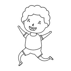 cute little boy comic character