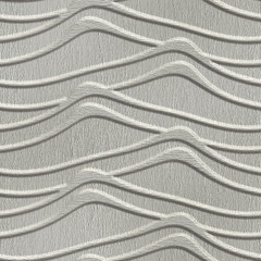 Fototapeta na wymiar Waves pattern on carved grunge background seamless texture, white color, 3d illustration