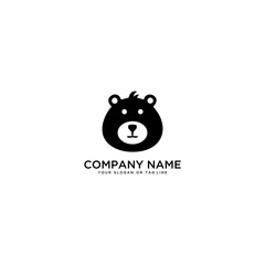 bear logo design vector template white background