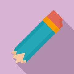 Garbage pencil icon. Flat illustration of garbage pencil vector icon for web design